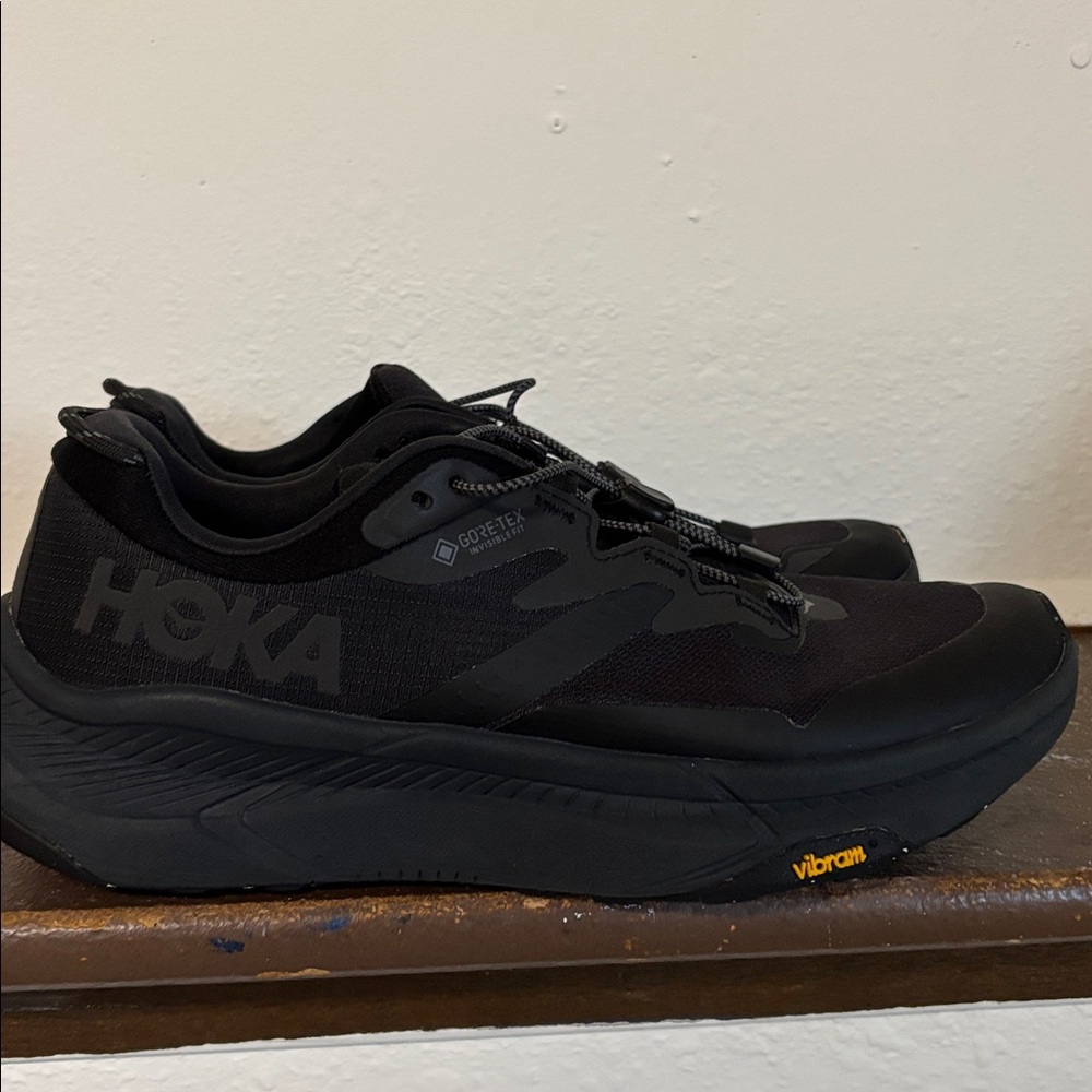 Hoka Black Sneakers with Gore-Tex and Vibram Sole